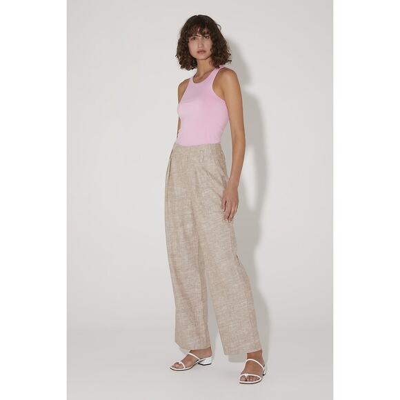 Hansen & Gretel Maurice Linen Relaxed Pant Small Latte - Picture 1 of 5